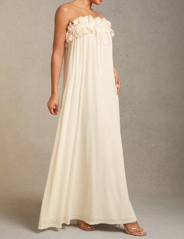 Rochie lunga Haute, crem
