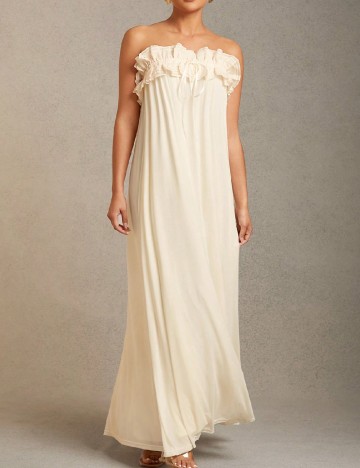 Rochie lunga Haute, crem