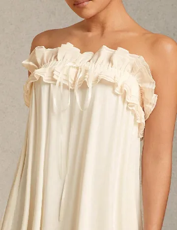 Rochie lunga Haute, crem
