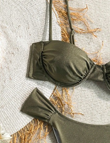 Costum de baie SHEIN, verde