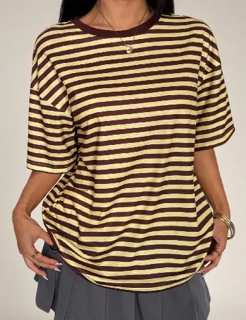 Tricou SHEIN, galben/maro