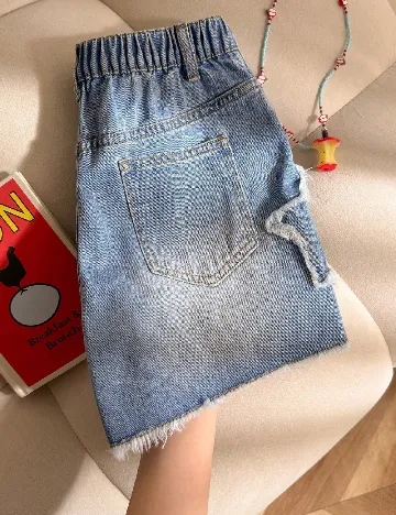 Pantaloni scurti Shein Kids, albastru deschis