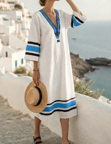 Rochie medie SHEIN, ecru