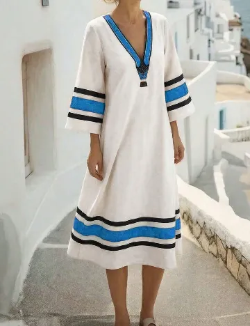 Rochie medie SHEIN, ecru