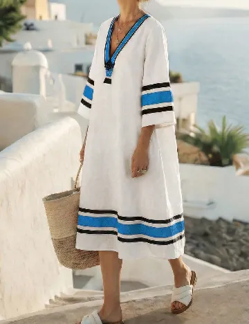 Rochie medie SHEIN, ecru