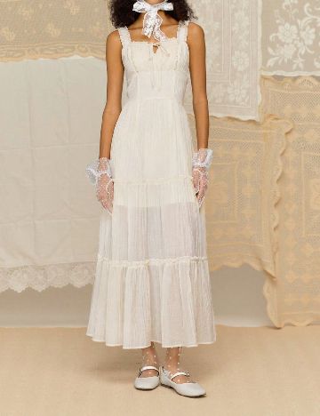 Rochie lunga SHEIN, crem