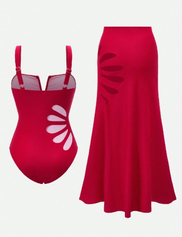 Costum de baie SHEIN, rosu