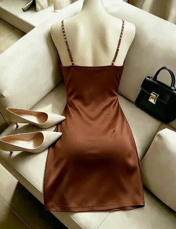 Rochie scurta SHEIN, maro