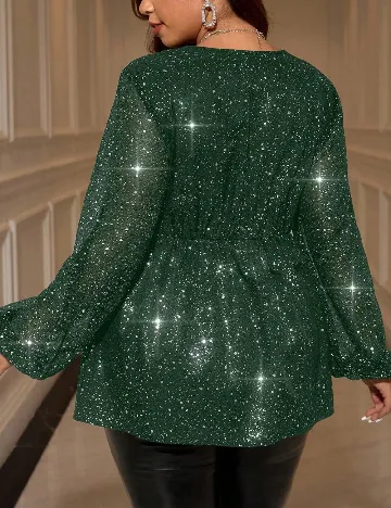 Bluza SHEIN CURVE, verde