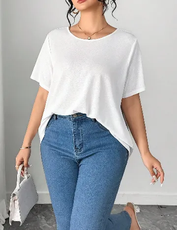 Tricou SHEIN CURVE, alb