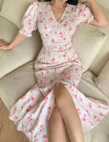 Rochie lunga SHEIN, floral print
