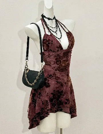 Rochie scurta SHEIN, grena