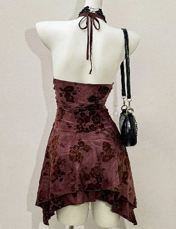 Rochie scurta SHEIN, grena