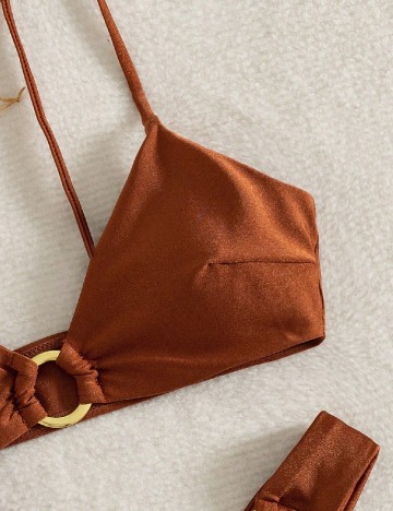Costum de baie SHEIN, maro