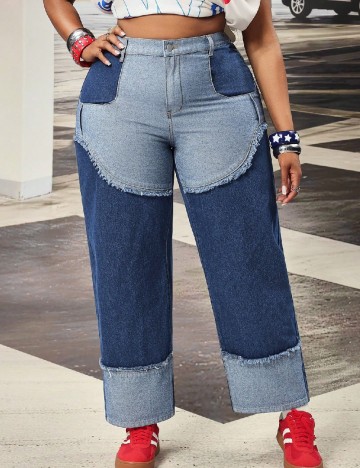 Blugi SHEIN CURVE, albastru