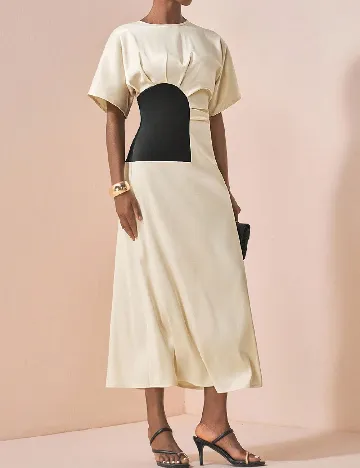 Rochie lunga SHEIN, crem