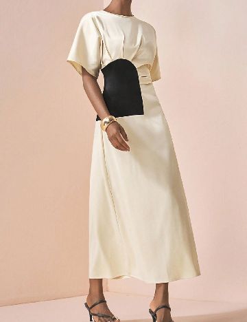 Rochie lunga SHEIN, crem