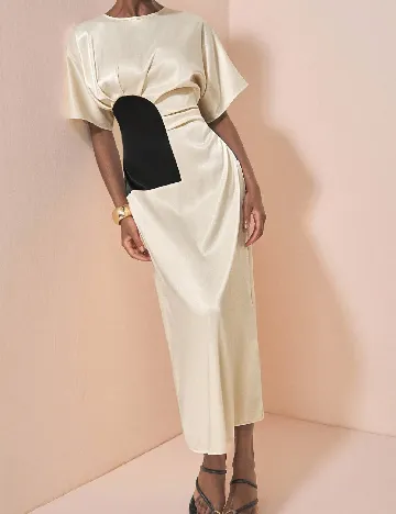 Rochie lunga SHEIN, crem