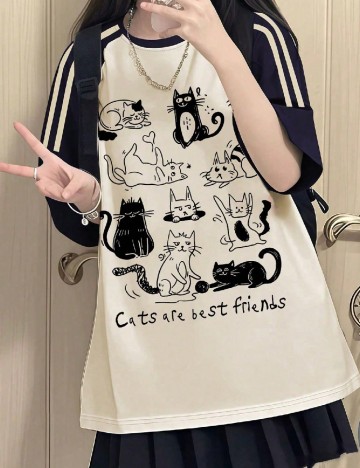 Tricou Shein Kids, bej