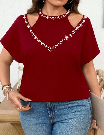 Bluza SHEIN CURVE, rosu