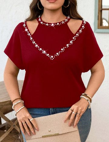 Bluza SHEIN CURVE, rosu