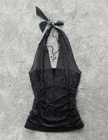 Top SHEIN, negru/alb