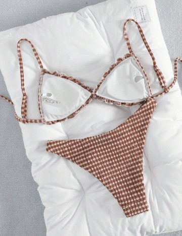 Costum de baie SHEIN, maro