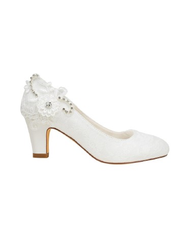 Pantofi Emily Bridal, alb