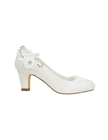 Pantofi Emily Bridal, alb