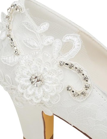 Pantofi Emily Bridal, alb
