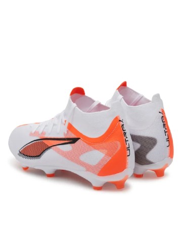 Ghete de fotbal Puma, alb/portocaliu
