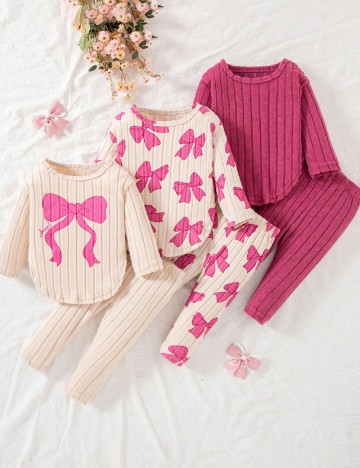 Set compleuri 3 perechi Shein Kids, roz/crem