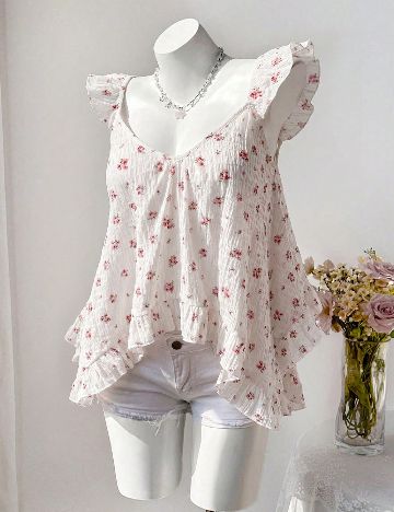 Bluza SHEIN CURVE, alb