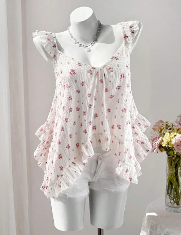 Bluza SHEIN CURVE, alb
