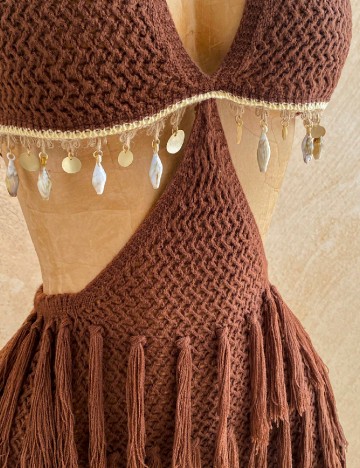 Rochie de plaja SHEIN, maro