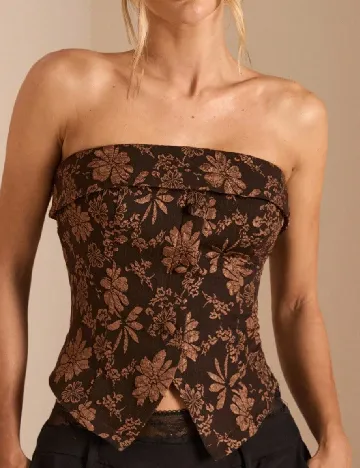 Top SHEIN, maro inchis