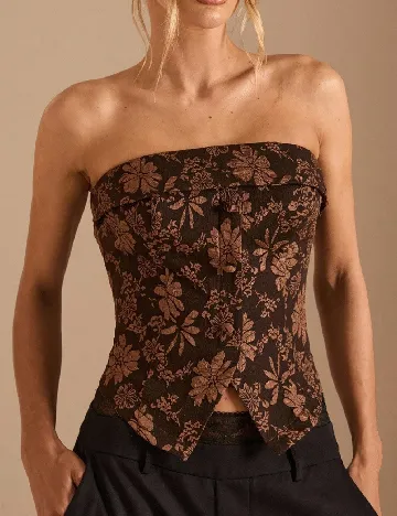 Top SHEIN, maro inchis