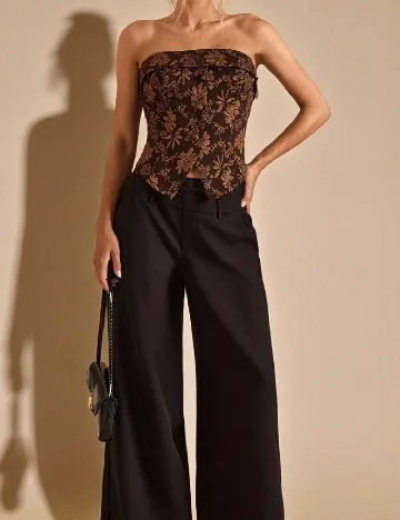 Top SHEIN, maro inchis