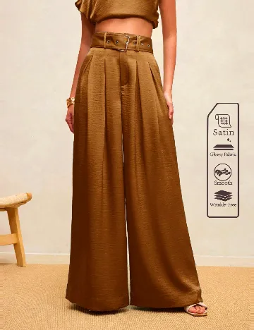 Pantaloni SHEIN, maro
