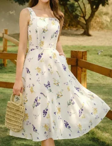 Rochie medie SHEIN, alb
