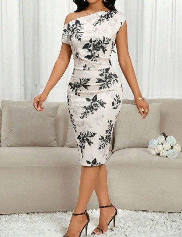 Rochie medie SHEIN CURVE, crem