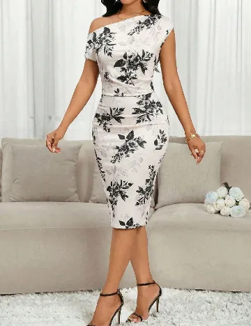 Rochie medie SHEIN CURVE, crem