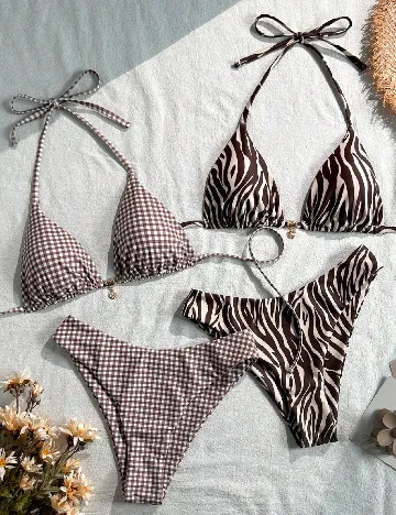 Set costume de baie 2 bucati SHEIN, mix culori