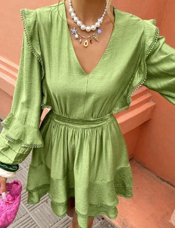 Rochie scurta SHEIN, verde deschis
