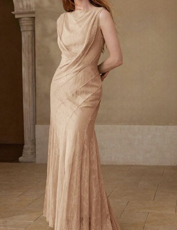 Rochie lunga MOTF, crem
