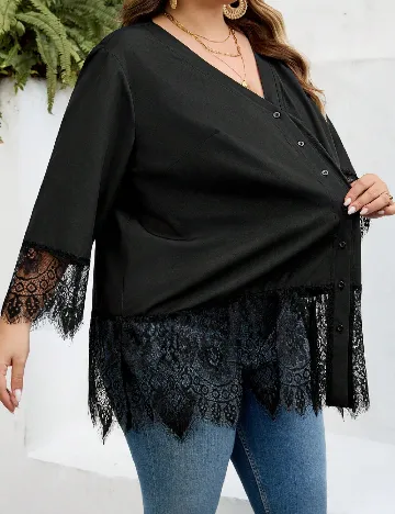 Bluza SHEIN CURVE, negru