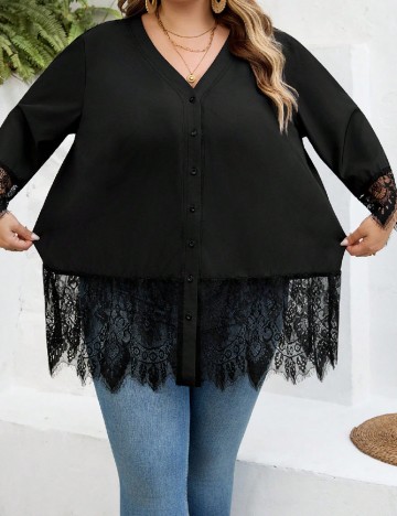 Bluza SHEIN CURVE, negru