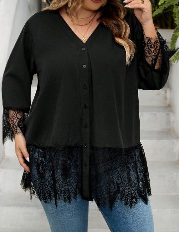 Bluza SHEIN CURVE, negru