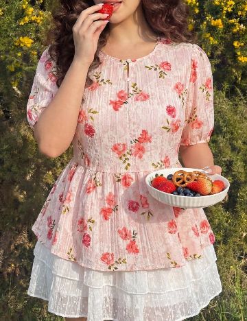 Bluza SHEIN CURVE, floral print