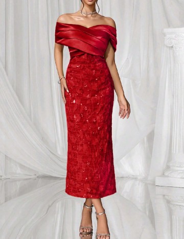 Rochie lunga SHEIN, rosu